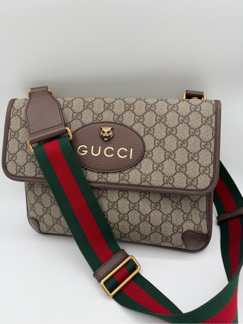 Gucci GG Supreme Neo Tiger Head shoulder bag Medium 🔥